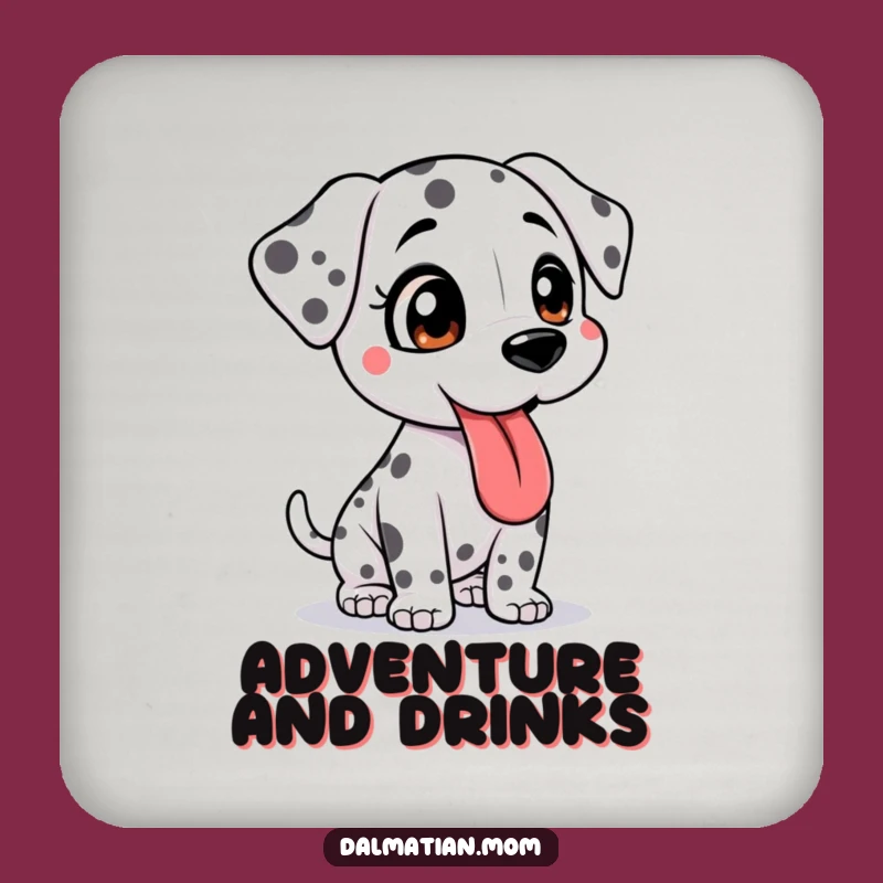 Funny Kawaii Dalmatian Adventure Coaster: Protect Surfaces with Cute Dog Readiness