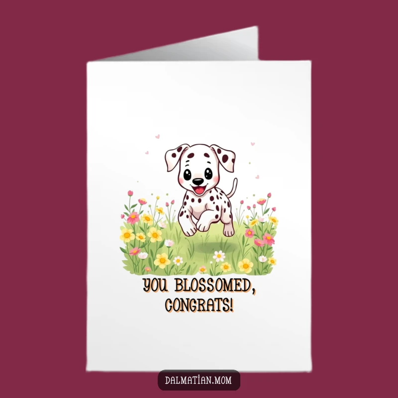 Funny Free Printable Dalmatian Congrats Card: Bounding Joy, Downloadable Gift