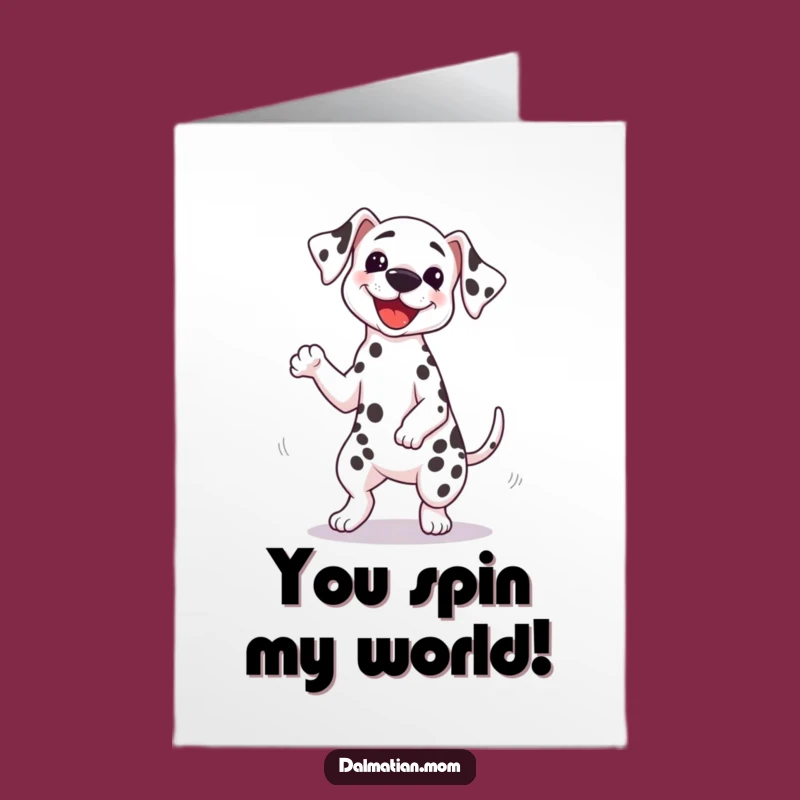 Free Printable Funny Spinning Dalmatian Congrats Card: Instant Downloadable Celebration Art