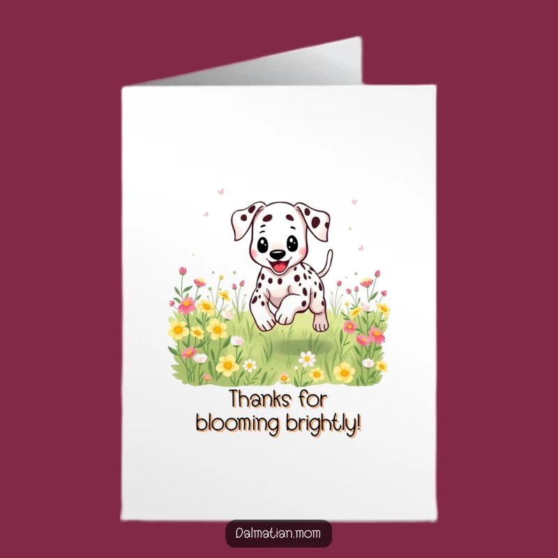 Humorous Free Printable Dalmatian Thank You Card: Bounding Spots, Downloadable Gift