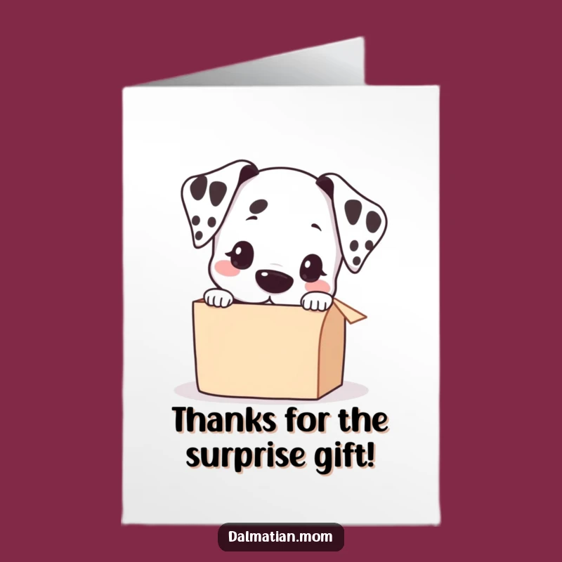 Kawaii Dalmatian Thank You Card Free Printable: Express Gratitude with Funny Dog