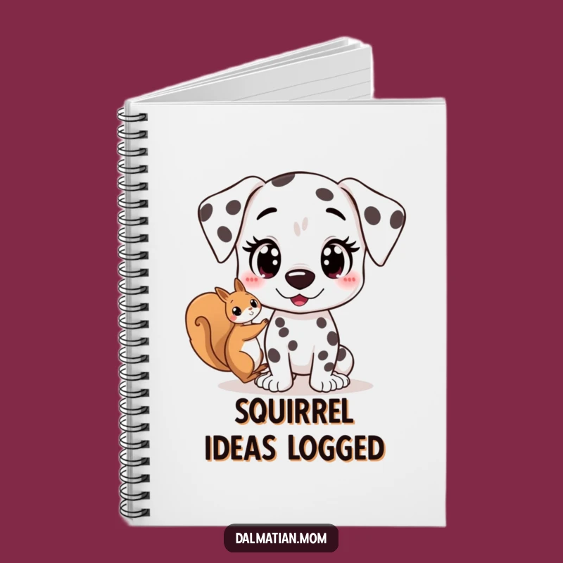 Funny Kawaii Dalmatian Squirrel Notebook: Jot Down Excitement with Cute Dog Charm