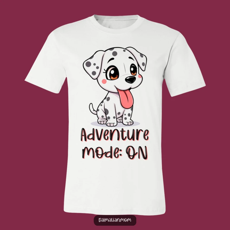 Funny Kawaii Dalmatian Adventure Tee: Wear Your Wanderlust with Cute Dog Joy