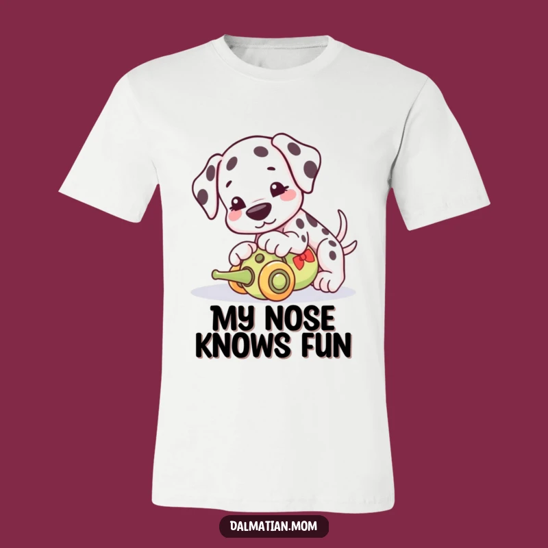 Funny Kawaii Dalmatian T-Shirt: Playful Pup Action, Great Gift