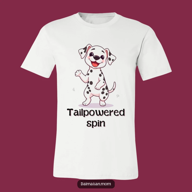 Funny Kawaii Dalmatian Spin Tee: Wear Your Joy with Cute Dog Style